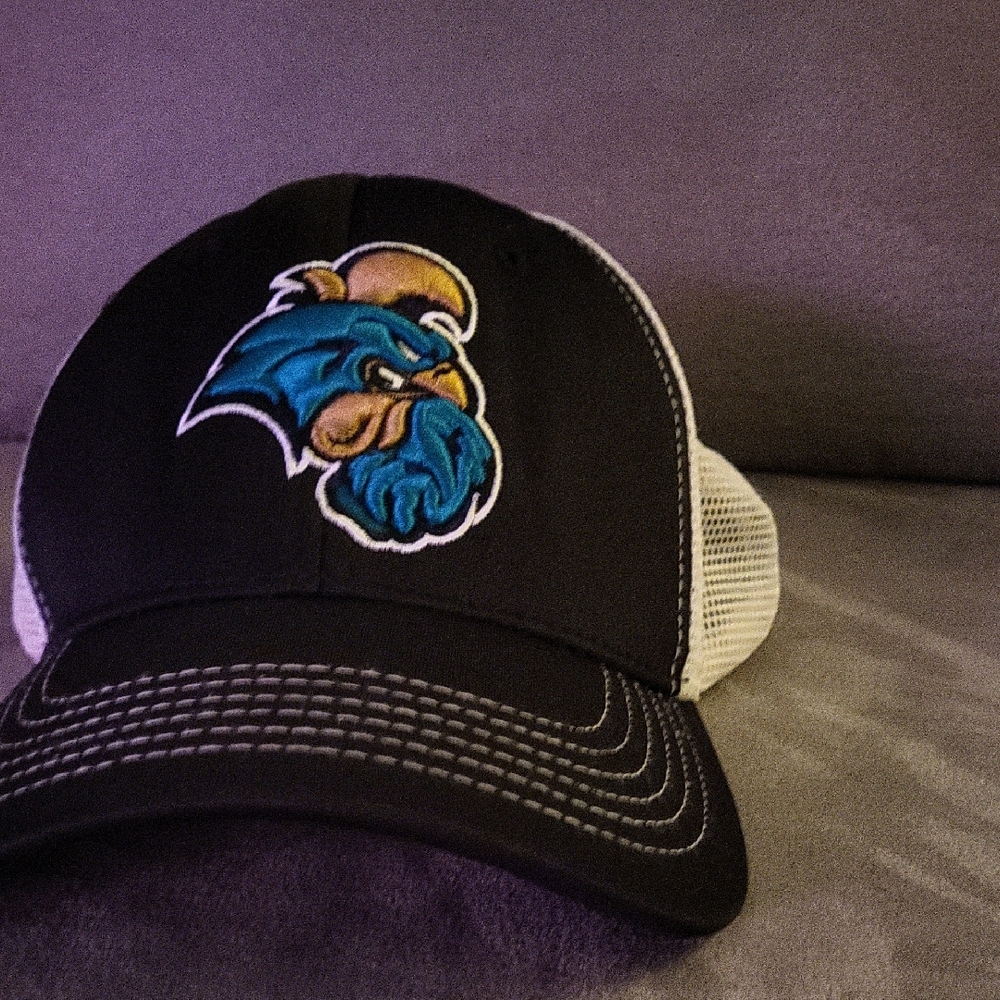 Top of the World Black and Cream Mesh Cap